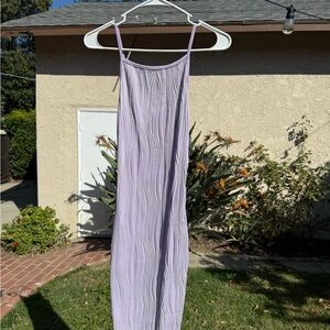 Elegant Lavender Spaghetti Strap Dress